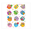 Carson Dellosa Celebrate with Colorful Owl Shape Stickers