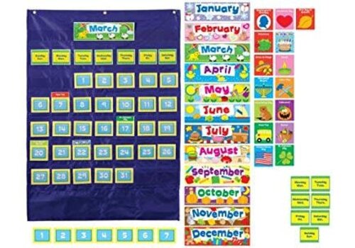 Carson Dellosa Deluxe Calendar Pocket Chart: Blue *