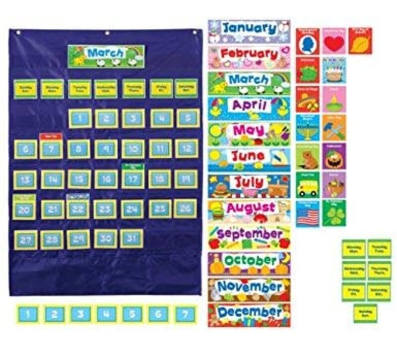 Deluxe Calendar Pocket Chart: Blue *