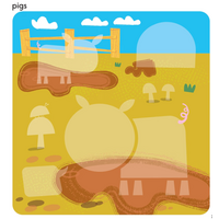 First Fun Sticker Painting: Farm Animals