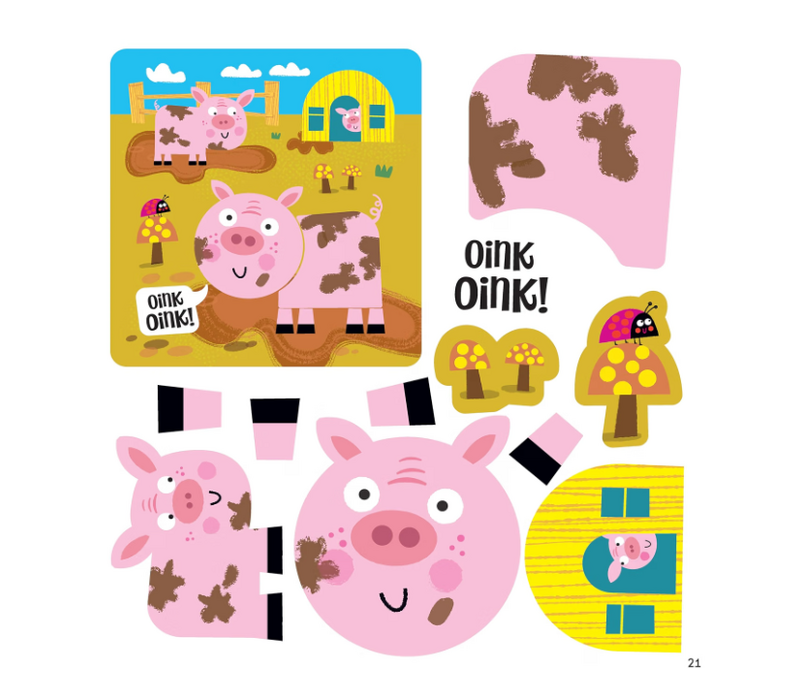 First Fun Sticker Painting: Farm Animals