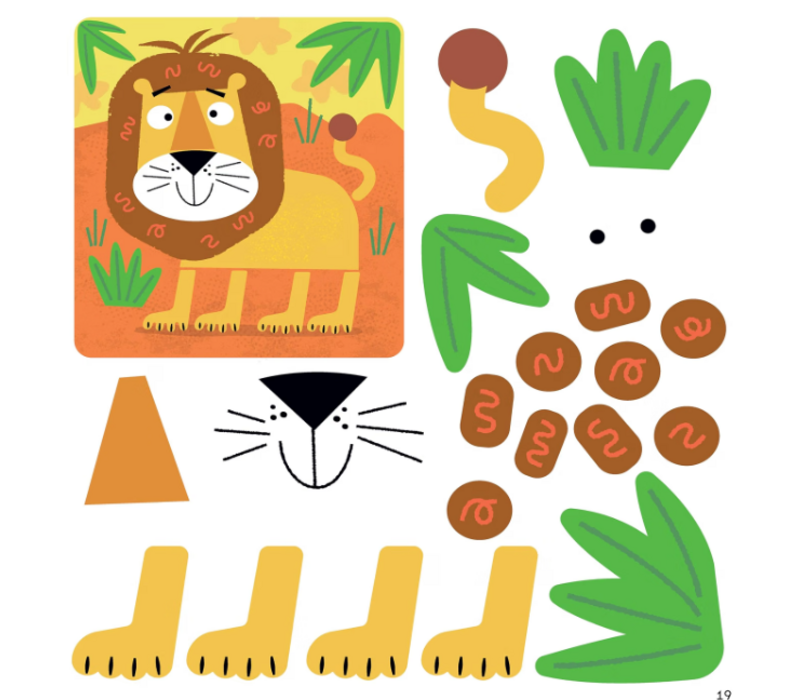 First Fun Sticker Painting: Wild Animals