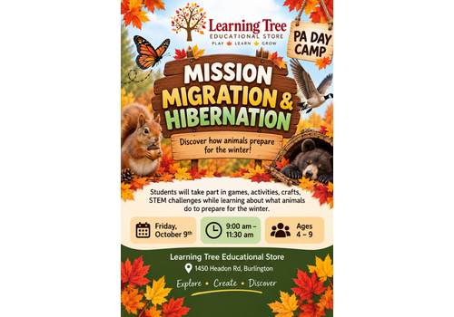 Mission: Migration & Hibernation PA Day Camp October 9th