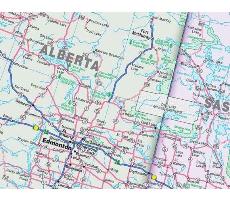 Canada Laminated Wall Map 33" x 48"