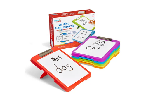 Hand2Mind Writing Slant Boards, Rainbow Set of 6