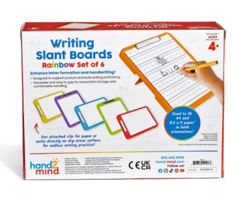 Writing Slant Boards, Rainbow Set of 6