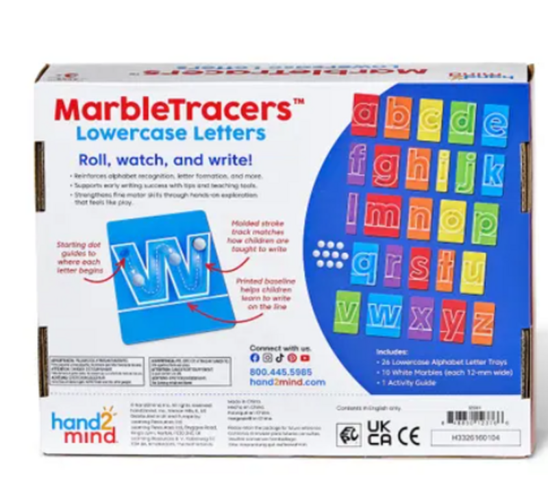 MarbleTracers™, Lowercase Letters