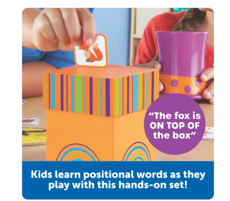 Fox in the Box Positional Words Activity Set
