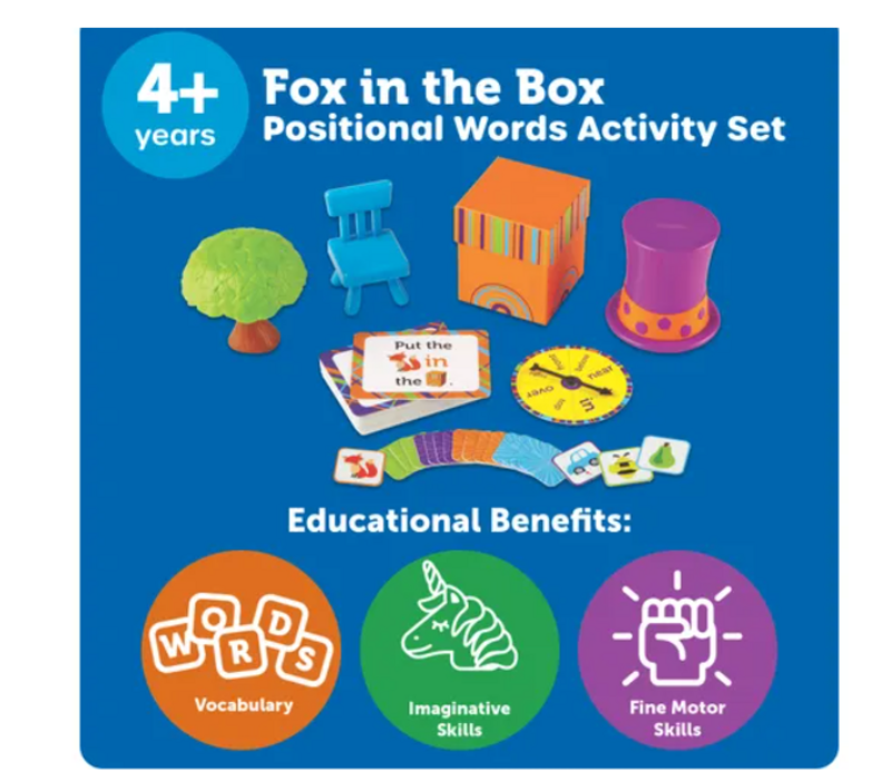 Fox in the Box Positional Words Activity Set