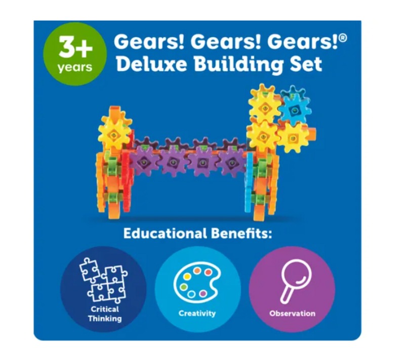 Gears! Gears! Gears! 100-Piece Deluxe Building Set