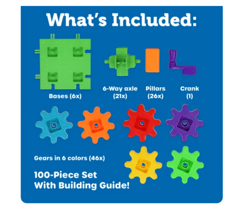 Gears! Gears! Gears! 100-Piece Deluxe Building Set