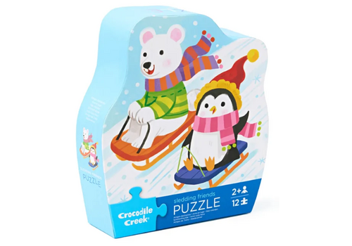 Crocodile Creek Sledding Friends-12-pc Mini Puzzle*