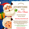 Storytime with Mrs. Claus  Dec 5th 2:00-3:00pm