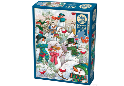 COBBLE HILL Hill of a Lot of Snowmen - 500 Piece - Cobble Hill*