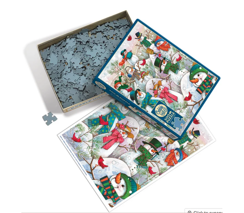 Hill of a Lot of Snowmen - 500 Piece - Cobble Hill