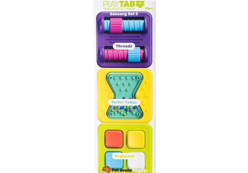 Fat Brain Toys Play Tab Modular Activity Board Tiles- Sensory Set 5
