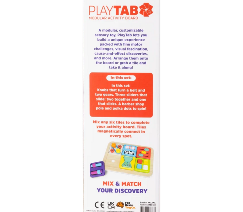 Play Tab Modular Activity Board Tiles- Sensory Set 6