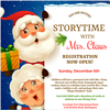 Storytime with Mrs. Claus  Dec 6th  1:00-2:00pm
