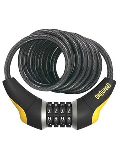 Onguard OnGuard, Doberman 8032, Coil cable with combination lock, 10mm x 185cm (10mm x 6')