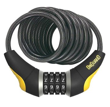 Onguard OnGuard, Doberman 8032, Coil cable with combination lock, 10mm x 185cm (10mm x 6')