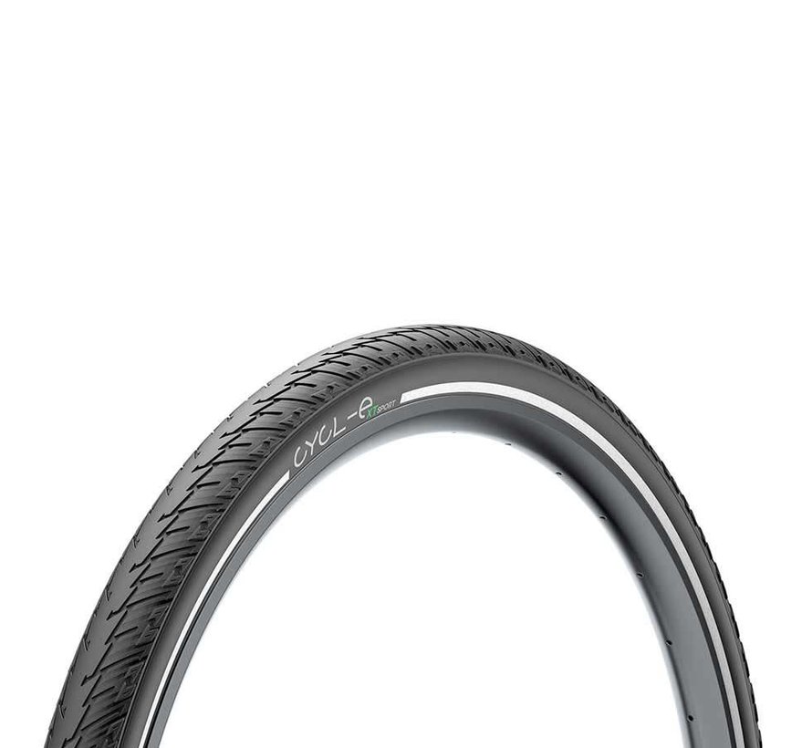 Pirelli Cycl-e XT Sport Tire - 700 x 47, Clincher, Wire, Black, Reflective