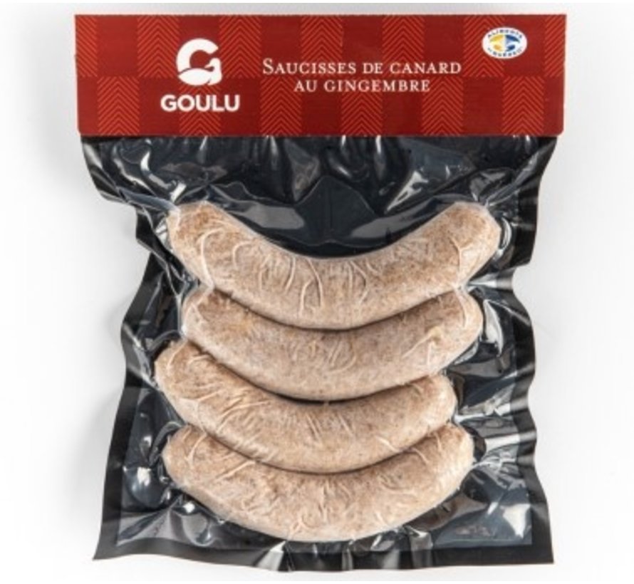 SAUCISSE DE CANARD GINGEMBRE SUGELÉE