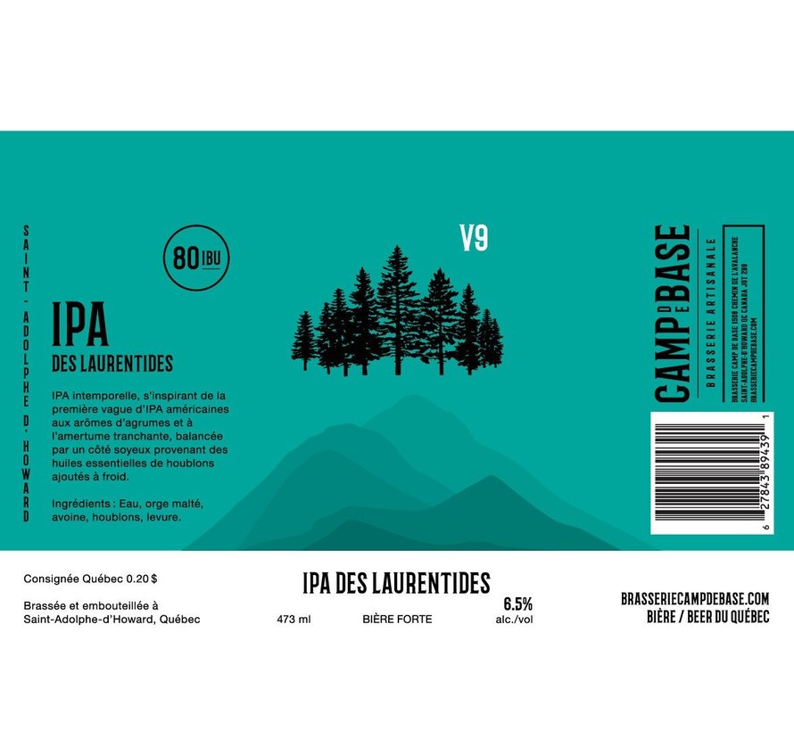 V9 IPA des Laurentides - Canette 473 ml