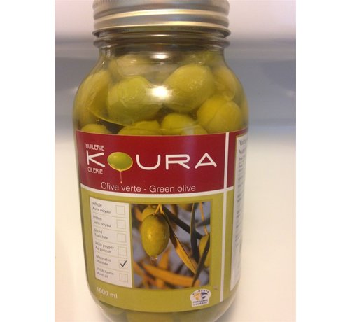 Koura Olive verte marinée à l'ail 500ml