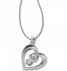 Brighton Brighton,Infinity Sparkle Petite Heart Necklace