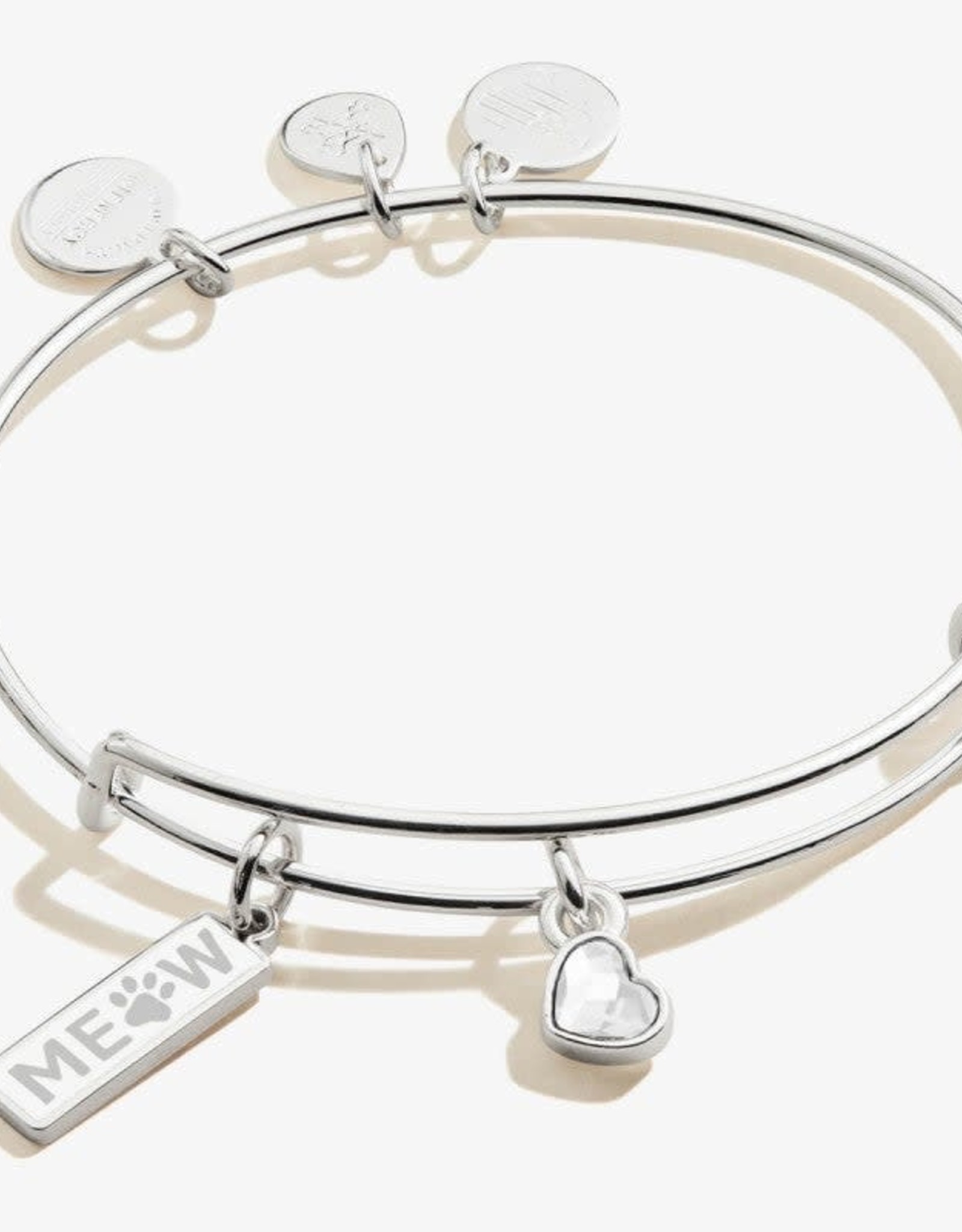 Alex and Ani Meow Duo Charm, SS