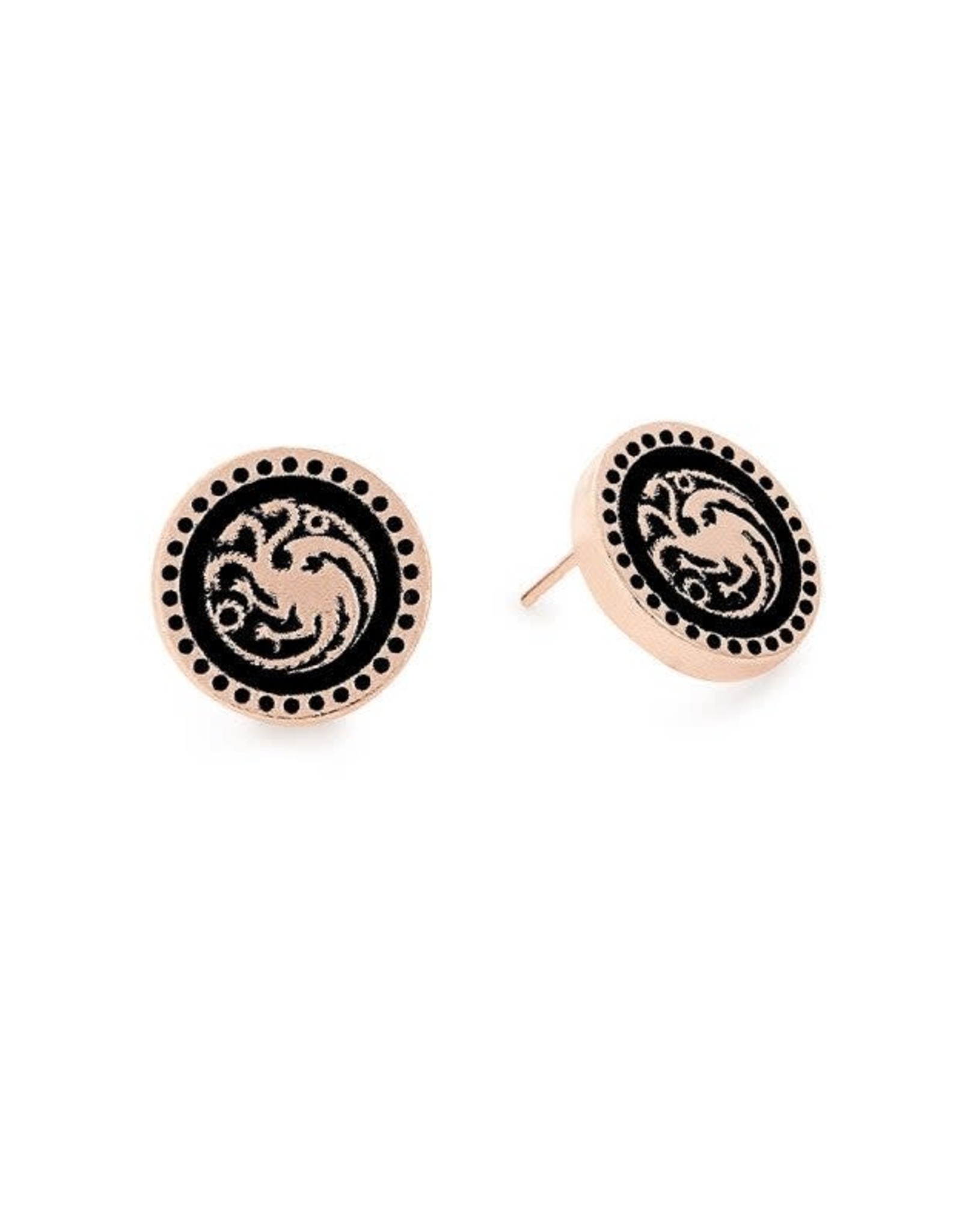 Alex and Ani Game of Thrones, Targaryen Post Earrings, 14KT Rose Gold Plated