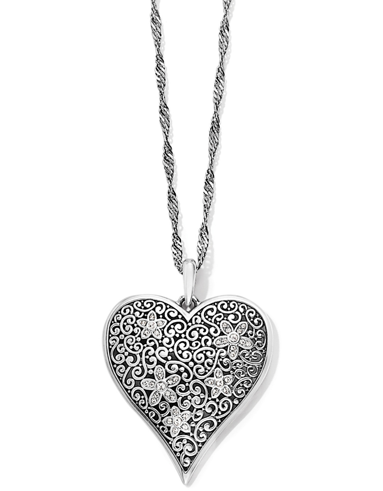Brighton Brighton, Baroness Fiori Heart Convertible Necklace Silver