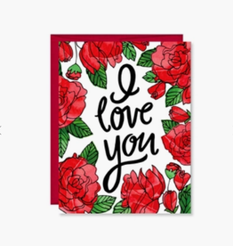 Pen & Paint I Love You Roses Card