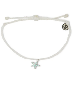 Pura Vida PuraVida, Enamel Starfish Bracelet , WHIT