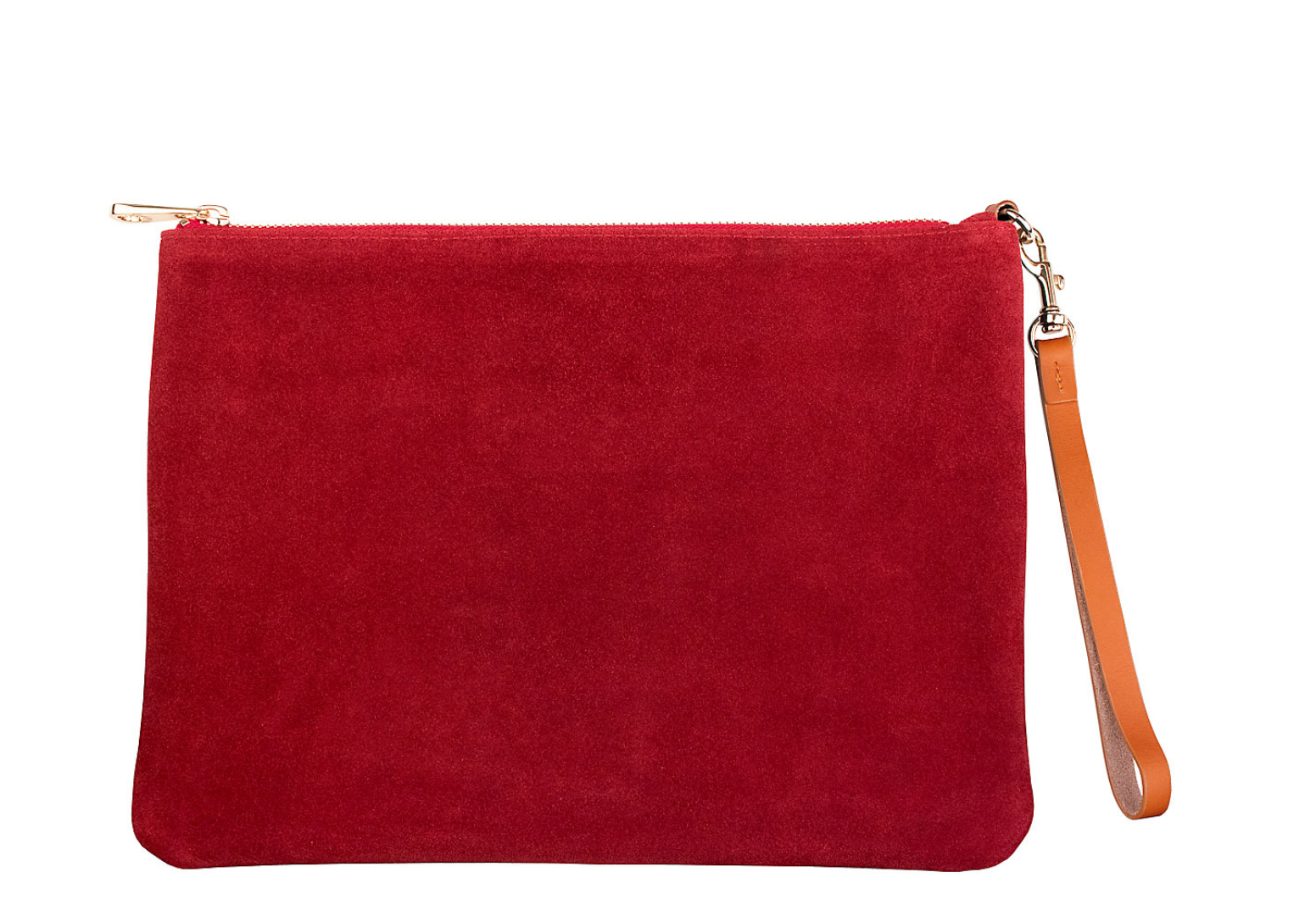 Boulevard Carrie Suede Clutch - Ladybird