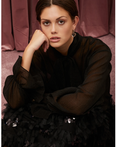 ready and ruffled midi dress