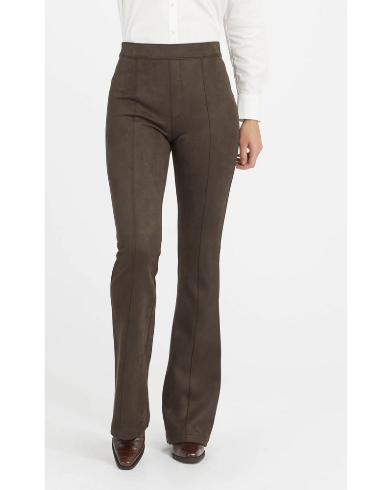 Spanx Faux Suede Flare Pant - Ladybird