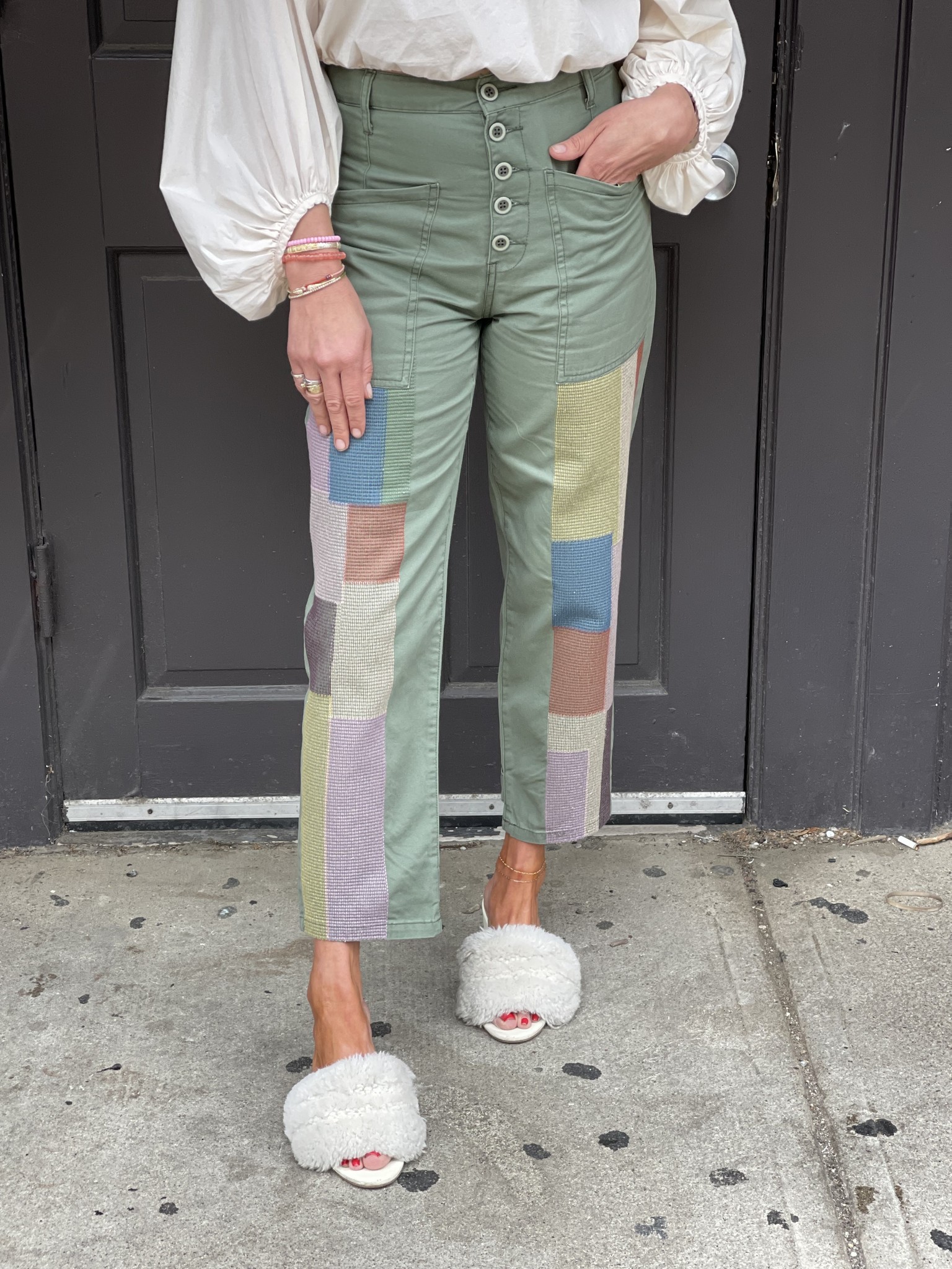PISTOLA Tammy High Rise Trouser - Ladybird