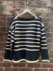 Little Lies Striped VNeck Sweater