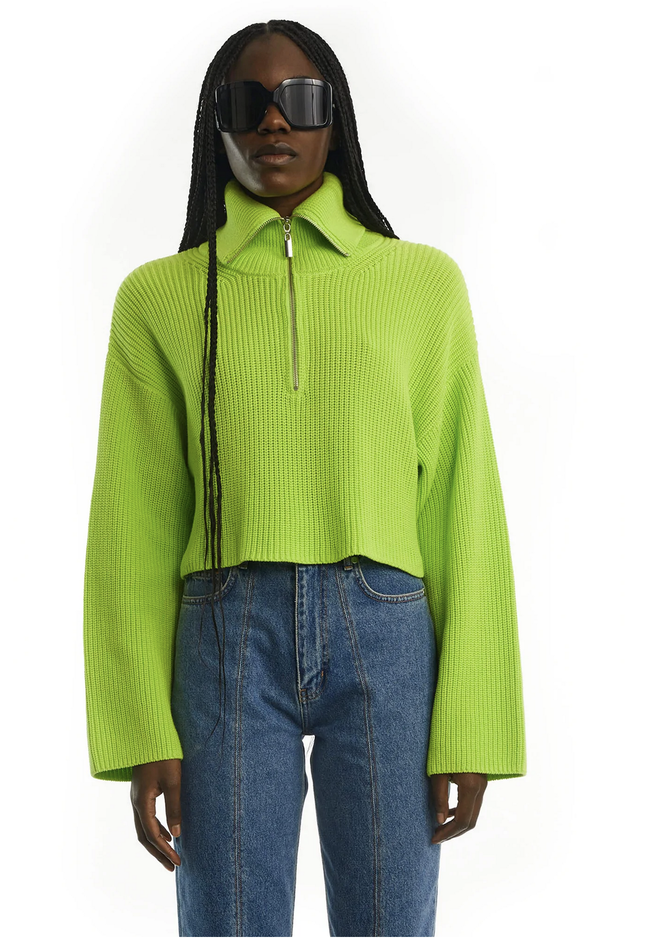 Oval Square Want Half Zip Knit - Ladybird