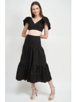 En Saison Eyelet Tiered Skirt