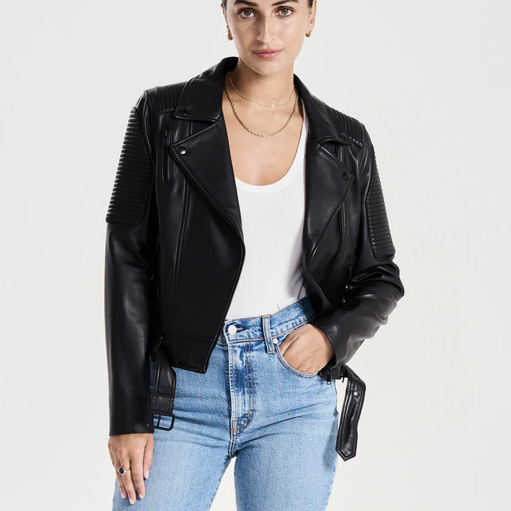 Ena Pelly Classic Biker Jacket - Ladybird