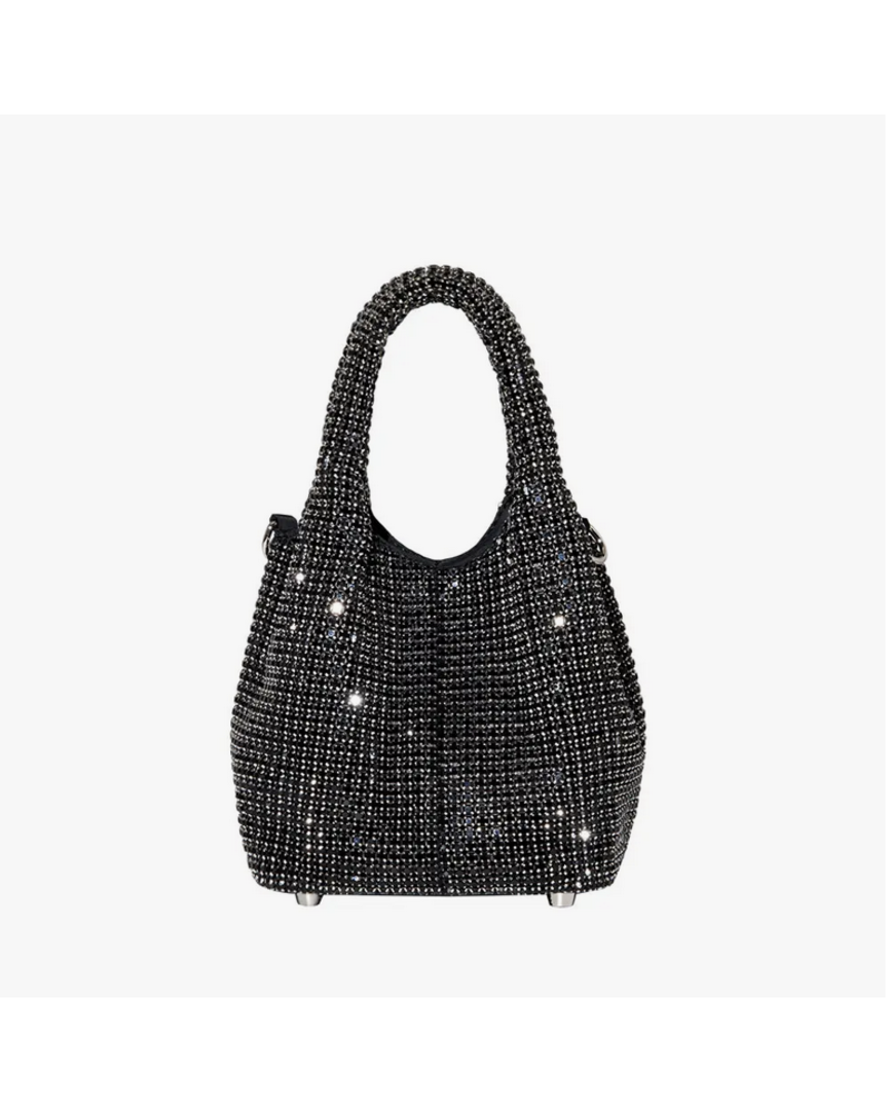 Melie Bianco Thea Small Crystal Top Handle Bag