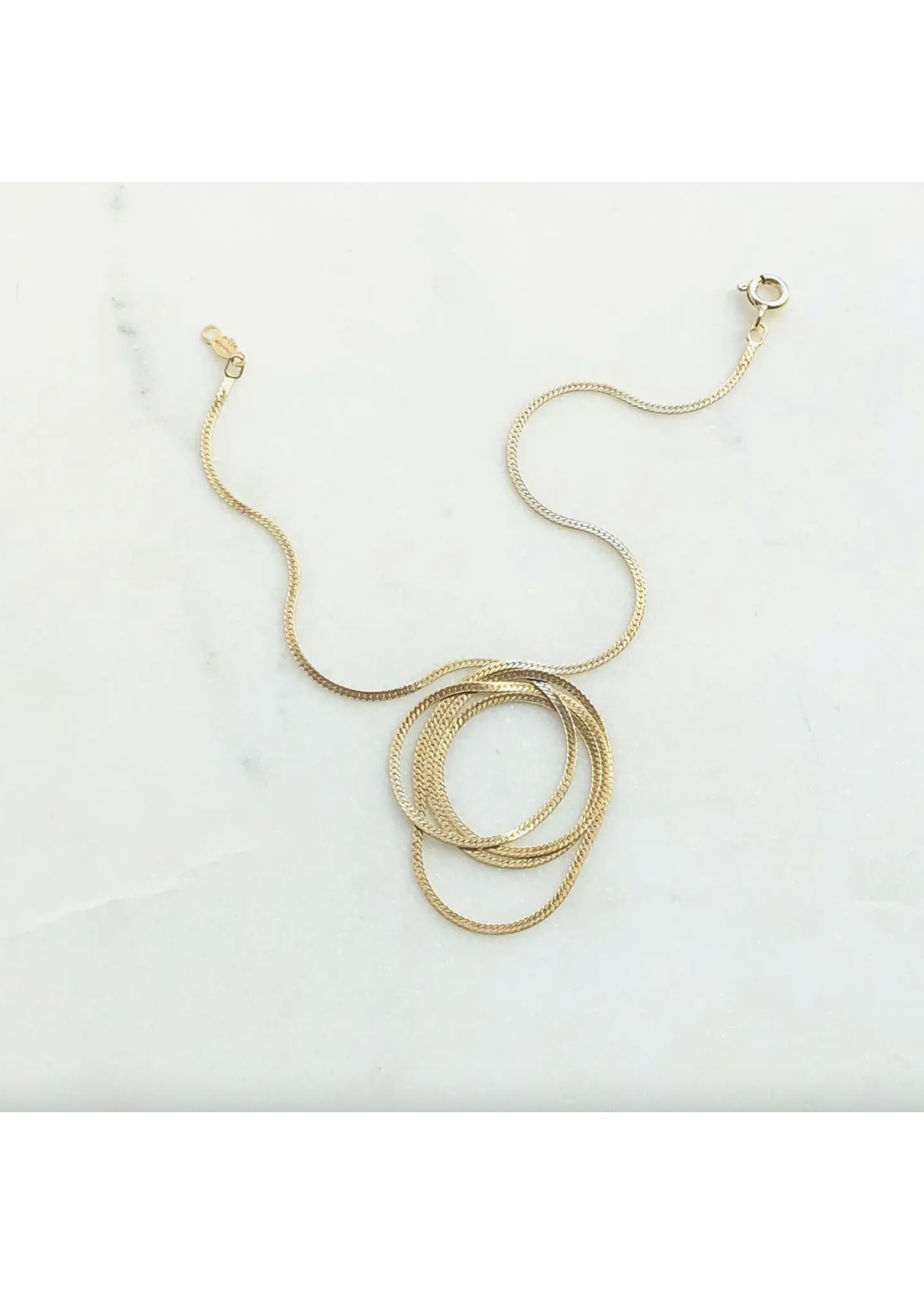 Token Skinny Herringbone Necklace