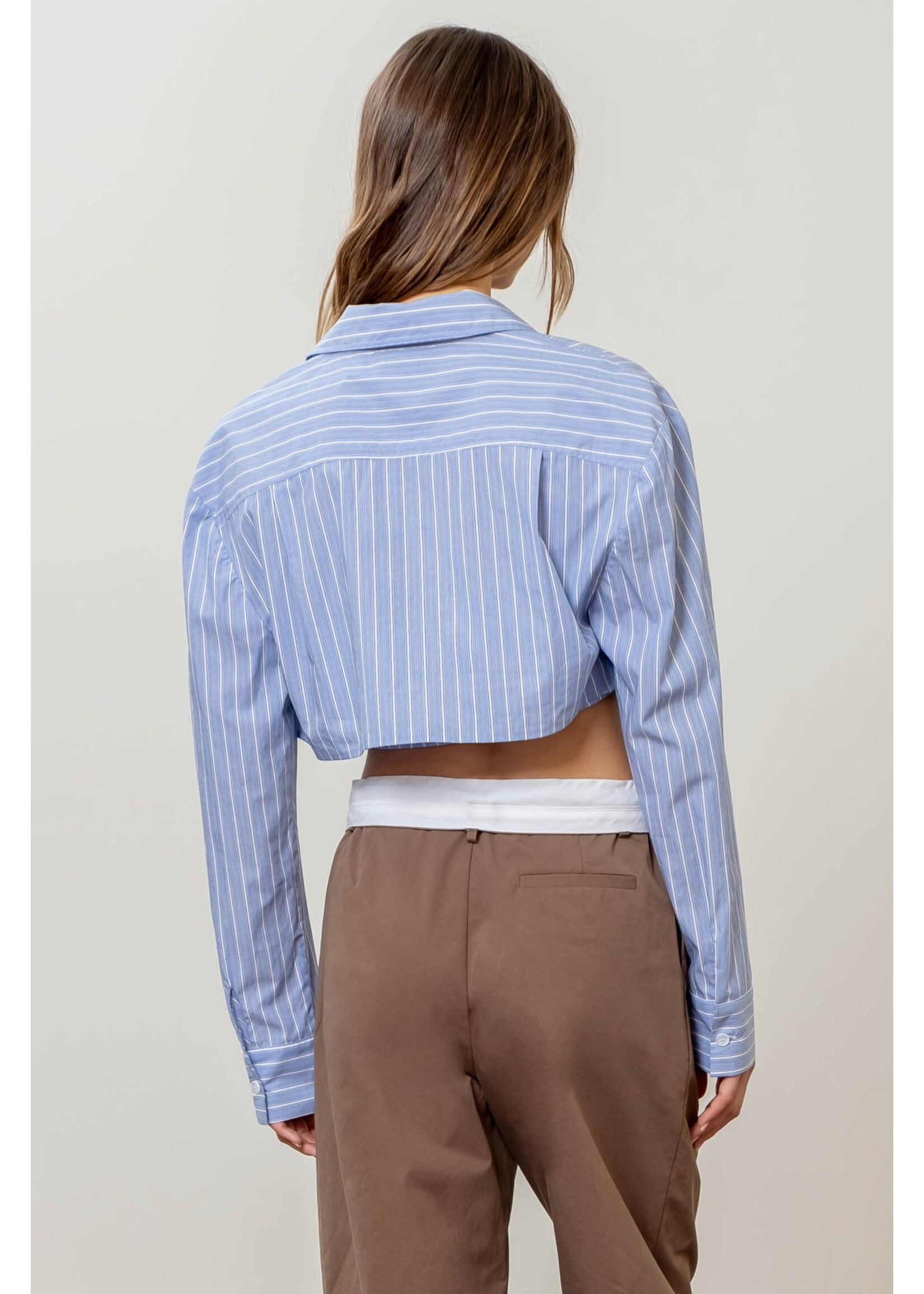 Moon River Cropped Button Down