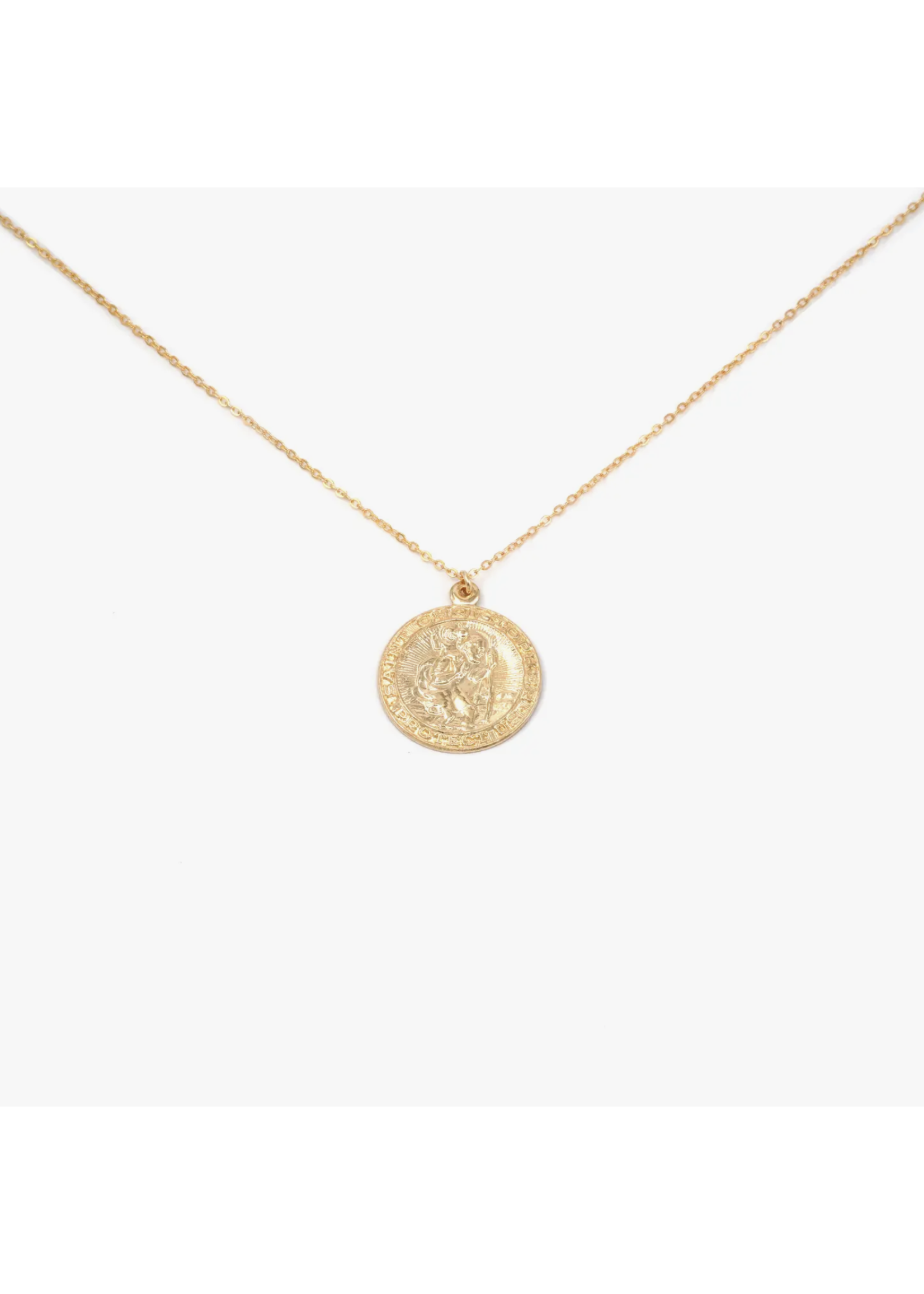 May Martin Saint Christopher Coin Necklace