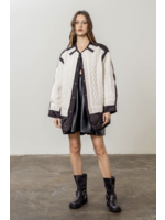 Moon River Quilted Mixed Media Jacket