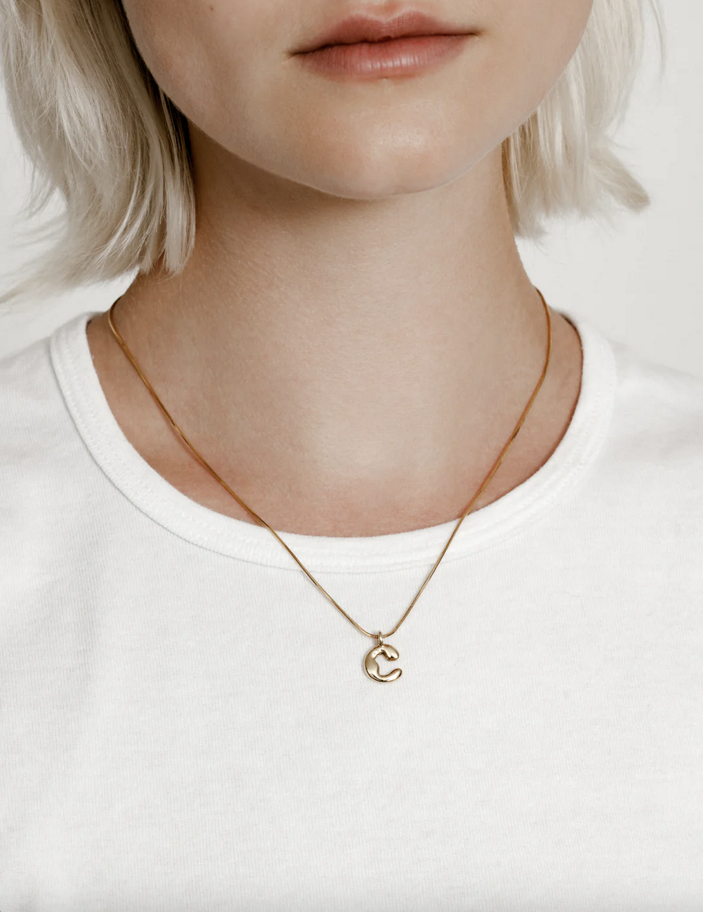 【Wolf Circus】Alphabet Charm 14K イニシャル ネックレス Wolf Circus Alphant Necklace - Ladybird