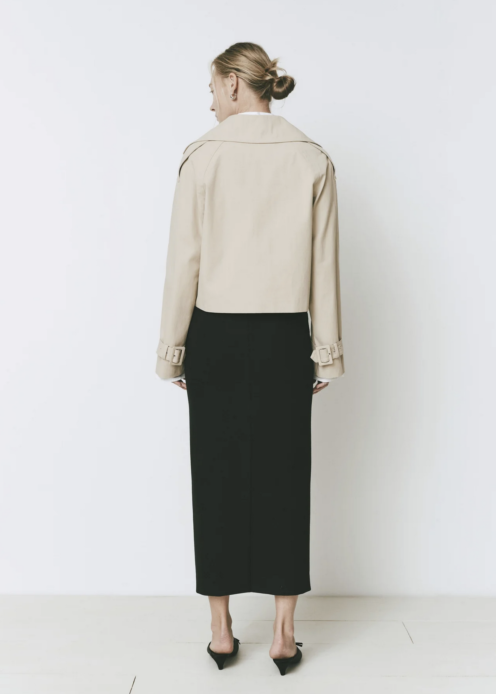 Rue Sophie Honore Cropped Trench Coat