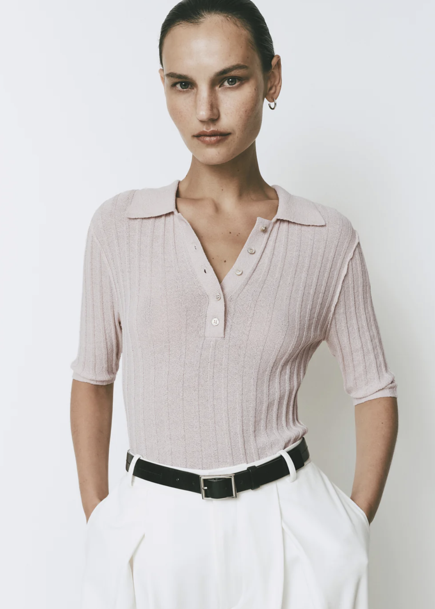 Rue Sophie Kamil Polo Knit Top